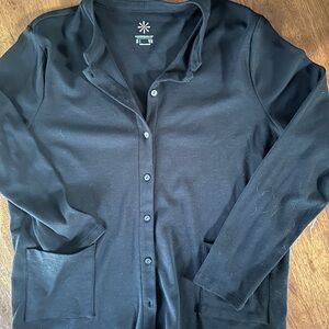 Black cardigan from Isaac Mizrahi essentials